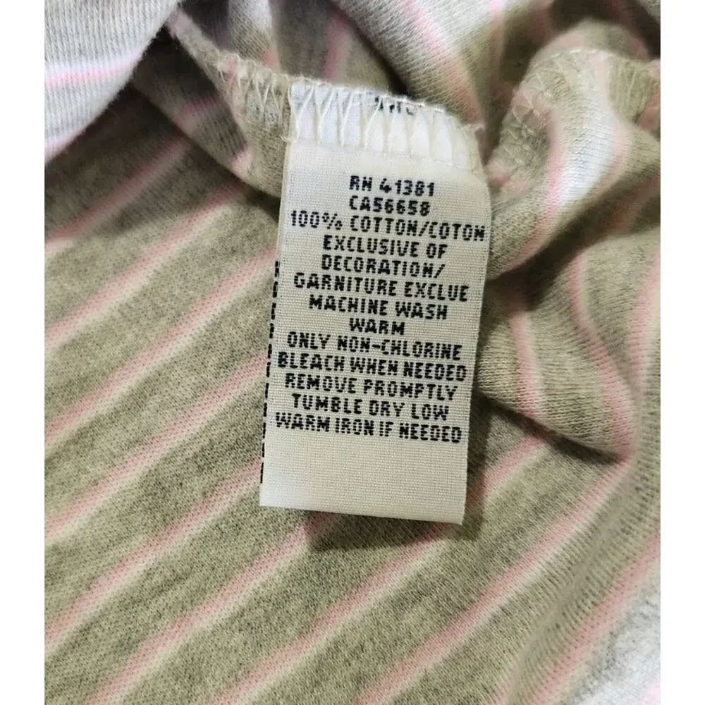 Polo Ralph Lauren Men XL Custom Fit Striped Polo Shirt Pink Gray Cotton - Picture 8 of 8